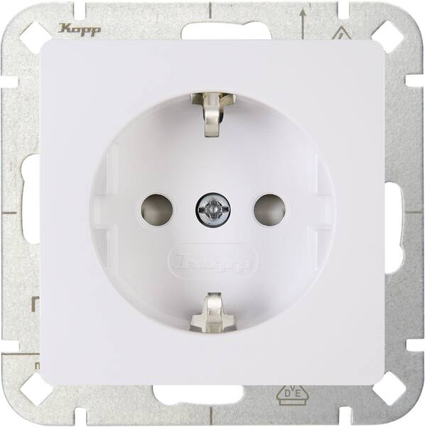 Kopp 1fach Einsatz Schutzkontakt-Steckdose HK05 Arktis-Weiß 920602002 1 St.
