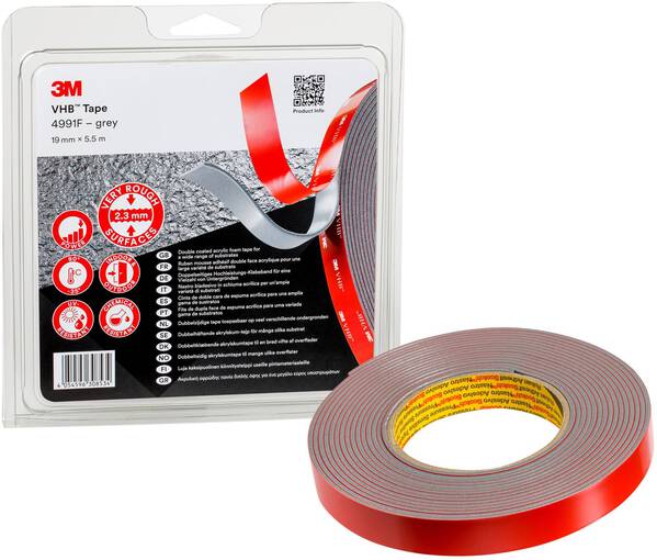 3M 4991F/IPS Klebeband Grau (L x B) 5.5 m x 19 mm 1 St.