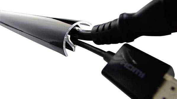 Alunovo MSC-080 Kabelkanal (L x B x H) 800 x 30 x 15 mm 1 St. Schwarz (glänzend)