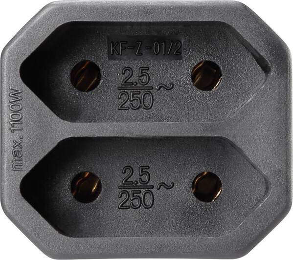 Basetech 1595909 1 Stück Steckdosen-Verteiler Schwarz
