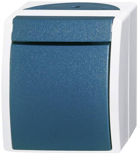 Busch-Jaeger 2601/6 W-53 Feuchtraum-Schalterprogramm Wechselschalter Ocean Aufputz Blau, Grün