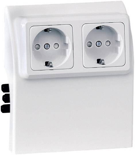 75582 Elektro-Sockelleistensystem Steckdosencontainer Weiß 1 St.