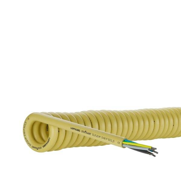 LAPP 73220124 Spiralkabel ÖLFLEX® SPIRAL 540 P 600 mm / 2000 mm 2 x 1 mm² Gelb 1 St.