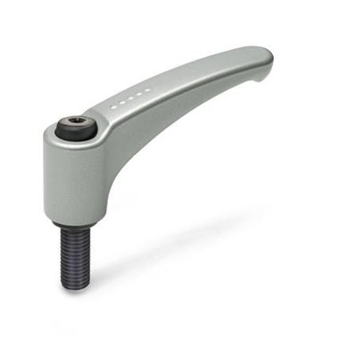 Ganter Norm® - 602-95-M12-32-SR Verstellbare Klemmhebel, Zink-Druckguss, Schraube Stahl