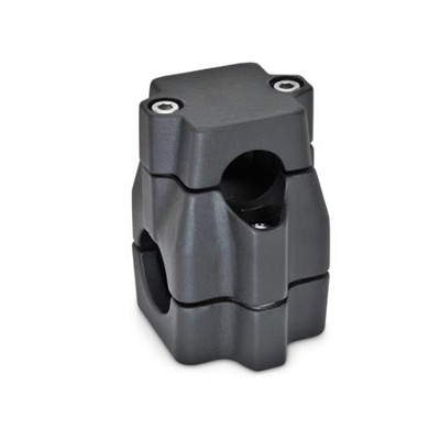 Ganter Norm® - 135-B30-V50-60-2-SW Kreuz-Klemmverbinder, mehrteilig, ungleiche Bohrungsmaße