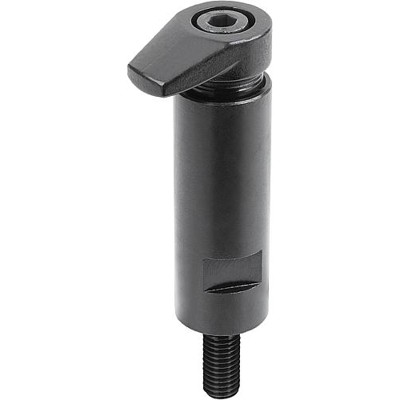 KIPP - SPANNHAKEN MIT BUND M12X18, D1=32, VERGÜTUNGSSTAHL VERGÜTET UND BRÜNIERT
