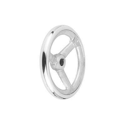 KIPP - HANDRAD DIN950, D1=250 PASSBOHRUNG MIT NUT D2=26H7, B3=8, T=29,3, ALUMINIUM, OHNE GRIFF