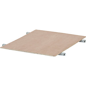 Etagenboden, aus Holz, für Rollbehälter 720 x 810 mm.