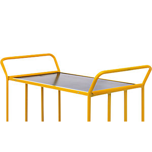 Ladefläche Serie 144, LxBxH 1270 x 610 x 20 mm, gelb.