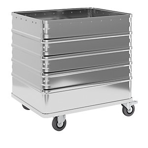 Alu-Kastenwagen, Vollwand, ohne Deckel, Volumen 223 l.