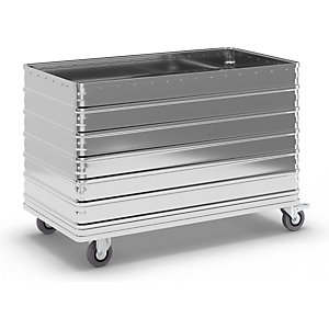 Alu-Kastenwagen, Vollwand, ohne Deckel, Volumen 560 l.