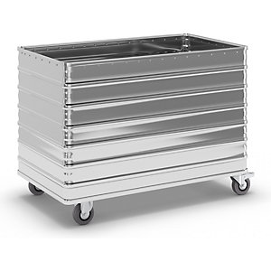 Alu-Kastenwagen, Vollwand, ohne Deckel, Volumen 656 l.