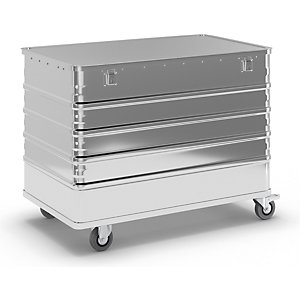Alu-Kastenwagen, Vollwand, mit Deckel, Volumen 322 l.