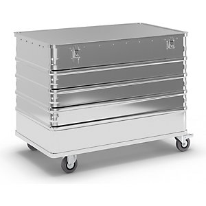 Alu-Kastenwagen, Vollwand, mit Deckel, abschließbar, Volumen 322 l.