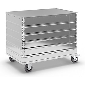 Alu-Kastenwagen, Vollwand, mit Deckel, Volumen 415 l.