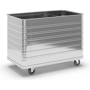 Alu-Kastenwagen, Inhalt 655 l, mit Rand- und Bodenprofil.