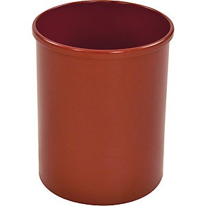 Papierkorb, Stahl, rund, Volumen 15 l, HxØ 309 x 255 mm, rot.