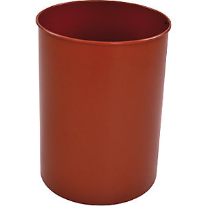 Papierkorb, Stahl, rund, Volumen 30 l, HxØ 470 x 335 mm, rot.