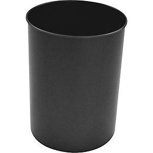 Papierkorb, Stahl, rund, Volumen 30 l, HxØ 470 x 335 mm, schwarz.