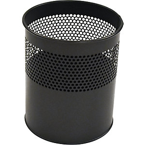 Papierkorb, rund, Volumen 15 l, HxØ 320 x 260 mm, schwarz.