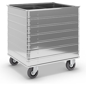 Alu-Kastenwagen, Inhalt 230 l, mit Rand- und Bodenprofil.