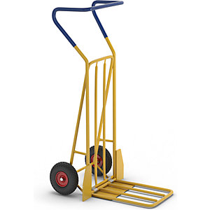 Gepäck- und Sackkarre, mit Luftbereifung, Tragfähigkeit 250 kg.