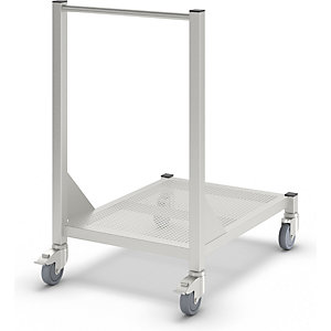 Reinraum-Transportwagen, aus Edelstahl, 1 Etage, Länge 800 mm.