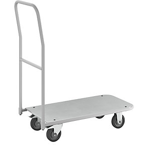 ESD-Plattformwagen, Ladeflächen-LxB 850 x 430 mm, anschraubbarer Schiebebügel.