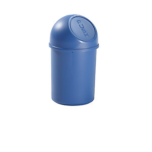 Push-Abfallbehälter, aus Polypropylen, blau, Volumen 6 l, VE 6 Stk.