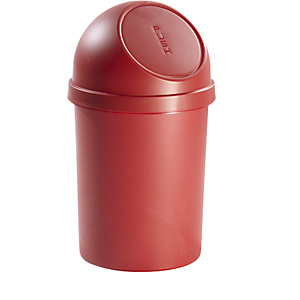 Push-Abfallbehälter, aus Polypropylen, rot, Volumen 45 l, VE 2 Stk.