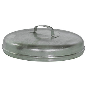 Stahlblechdeckel, verzinkt, für Rundtonne, für 60-Liter-Tonne.