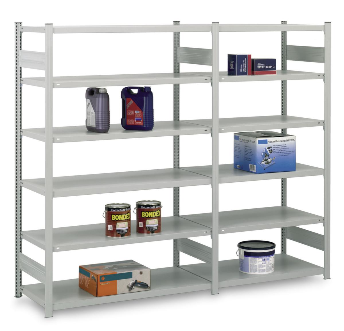 hofe Traversenregal in mittelschwerer Bauart, Höhe x Breite x Tiefe 2500 x 1010 x 435 mm, 6 Böden