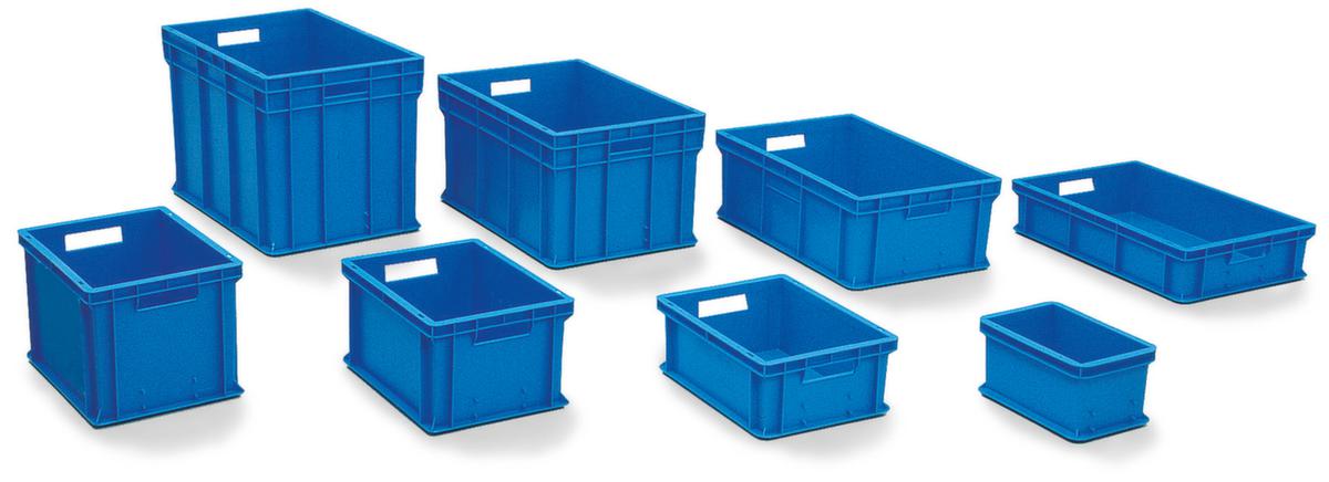 Euronorm-Stapelbehälter Classic Wände durchbrochen, blau, Inhalt 62 l