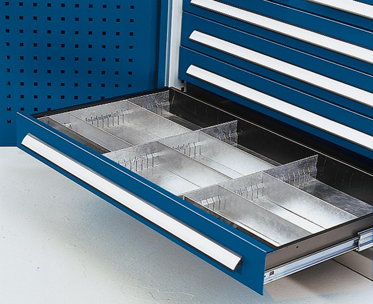 Kappes Schwerlast-Sichtfensterschrank RasterPlan® extra tief + mit Mitteltrennwand, 4 Schublade(n)