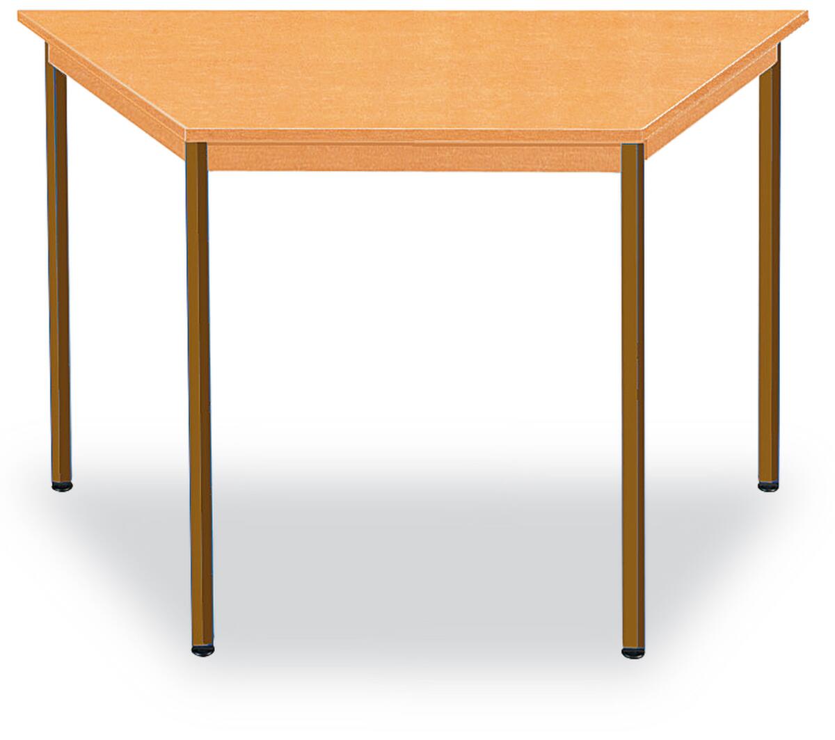 Rechteckiger Vierkantrohr-Mehrzwecktisch, Breite x Tiefe 1400 x 800 mm, Platte Ahorn