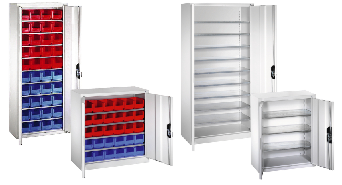 C+P Flügeltürenschrank für Sichtlagerkästen, Breite 700 mm