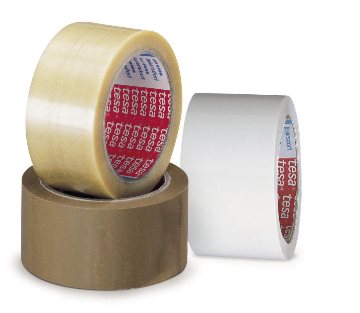 tesa PVC-Packband 4120 für mittelschwere Packstücke, Länge x Breite 66 m x 50 mm