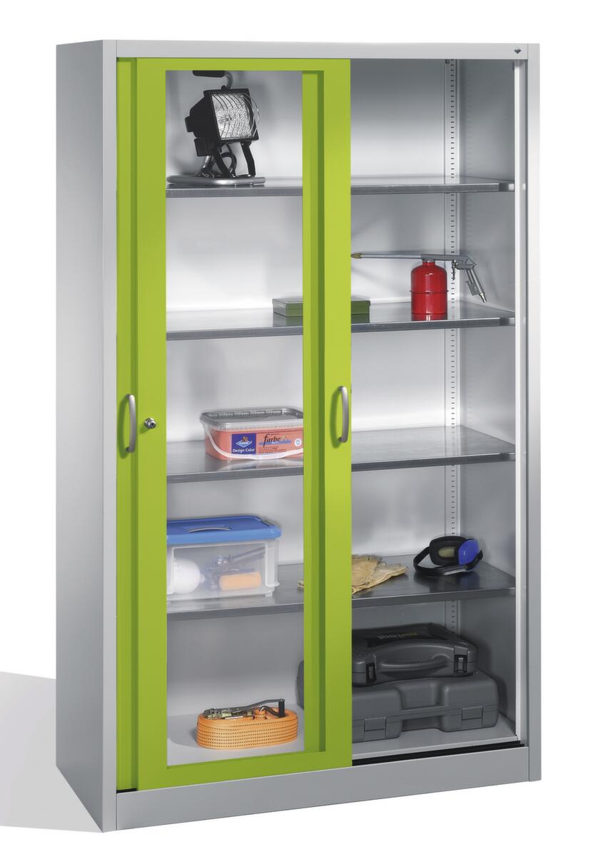 C+P Werkzeugschrank ERGO mit Sichtfenster-Schiebetüren, Breite 1200 mm