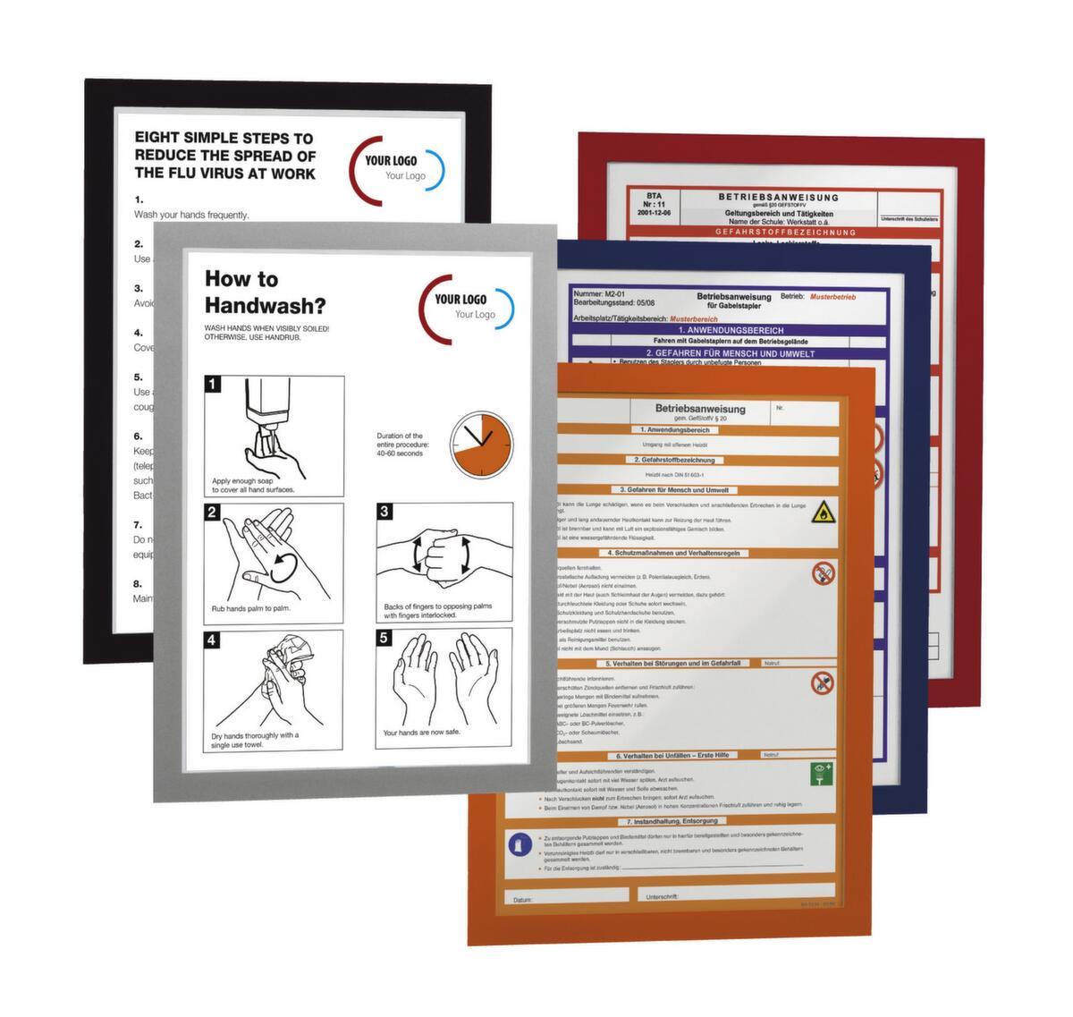 Durable Inforahmen DURAFRAME® MAGNETIC magnetisch, DIN A3, Rückseite magnetisch